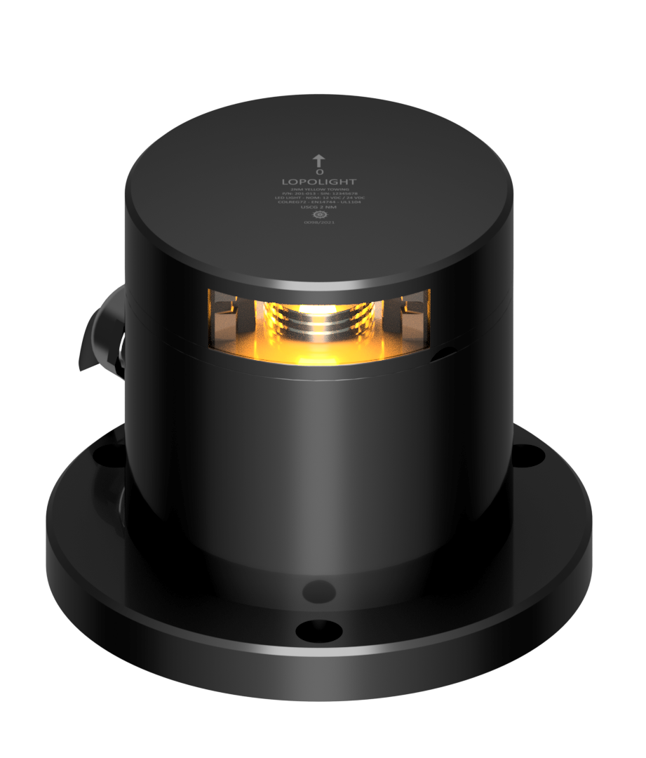 3nm 135° yellow tow light, black, ice-class 3nm 135° yellow tow light, black, ice-class